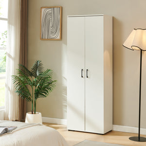 Kledingkast Chalvefted 175x60x35 cm Wit [en.casa]