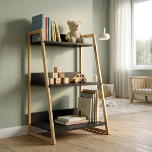 Stellingkast Kuomi 84x53x47 cm Beige/Donkergrijs [en.casa]