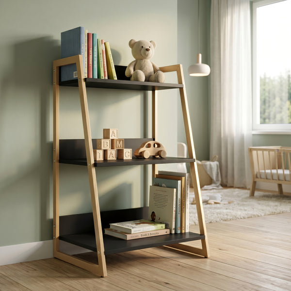 Stellingkast Kuomi 84x53x47 cm Beige/Donkergrijs [en.casa]
