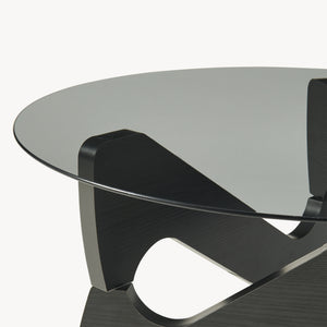 Salontafel Reypio Ø70x35 cm Zwart/Grijs [en.casa]