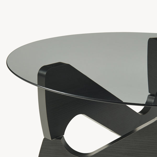 Salontafel Reypio Ø70x35 cm Zwart/Grijs [en.casa]