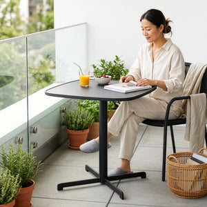Outdoor bistrotafel Foggia 75x70x70 cm staal antracietgrijs [casa.pro]