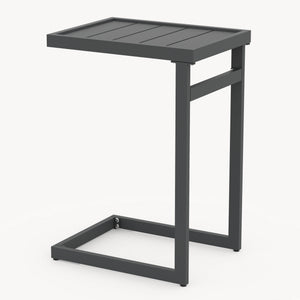 Outdoor bijzettafel Gaby staal 58x40x30 cm antracietgrijs [casa.pro]