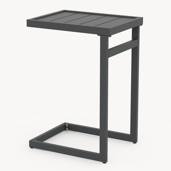 Outdoor bijzettafel Gaby staal 58x40x30 cm antracietgrijs [casa.pro]