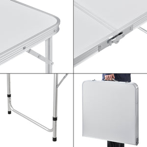 Tuintafel verstelbaar opvouwbaar 120x60x55/63/70 cm 4,1 kg - 3 varianten