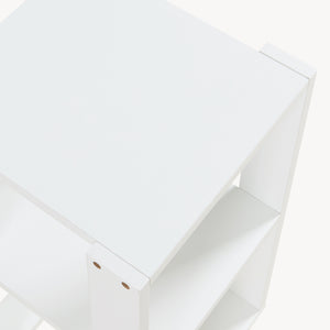 [en.casa] Bijzettafel Thyholm met plank 55x30x30 cm wit