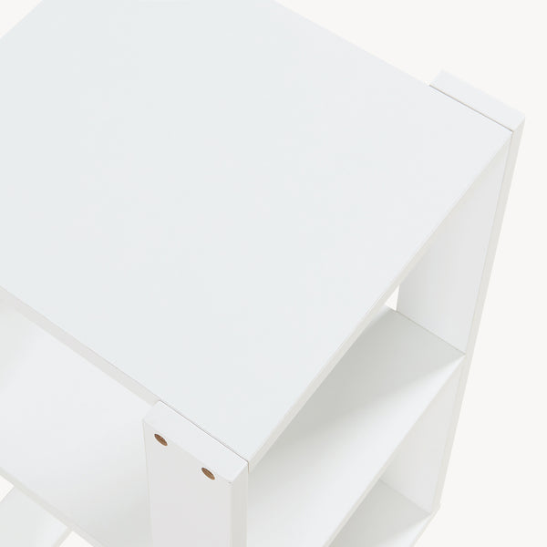 [en.casa] Bijzettafel Thyholm met plank 55x30x30 cm wit