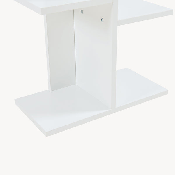 [en.casa] Boekenkast Rødekro schap 122x40x20 cm wit
