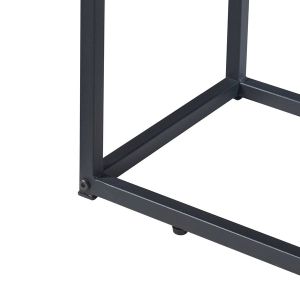 [en.casa] Brandhout rek Vaasa houtopslag 50x100x30 cm zwart en houtkleurig donker