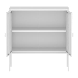 Commode Castelli 82,5x80x40 cm staal wit [en.casa]