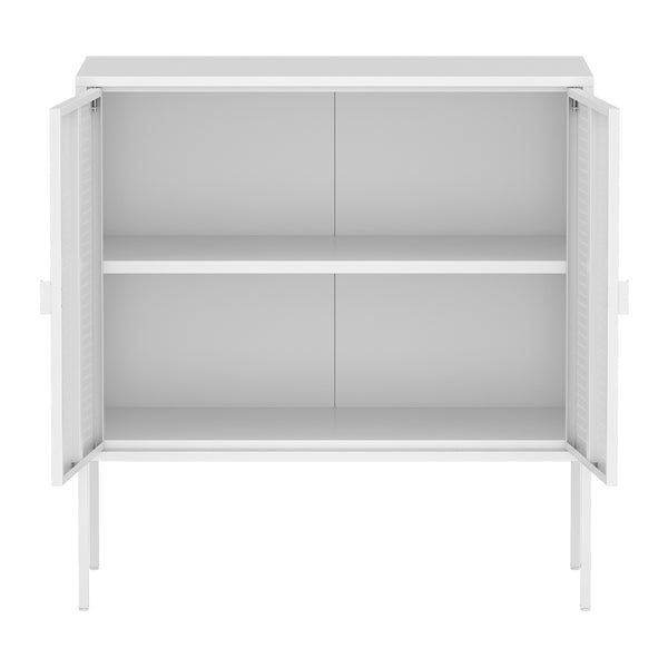 Commode Castelli 82,5x80x40 cm staal wit [en.casa]