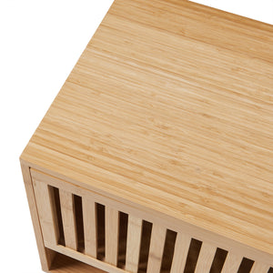 Nachtkast Ypäjä bamboe 50x42x39 cm naturel [en.casa]