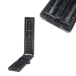 Tuinbank Mark set van 2 opvouwbaar 180x25x43 cm rotan look zwart [en.casa]