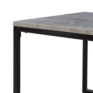 Salontafel Hyllestad set van 2 zwart en betonkleurig [en.casa]