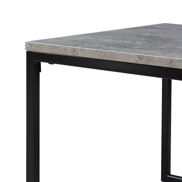 Salontafel Hyllestad set van 2 zwart en betonkleurig [en.casa]