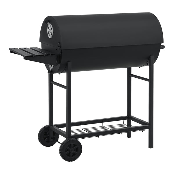 Houtskool BBQ Armento met deksel 95x108x61 cm zwart casa.pro