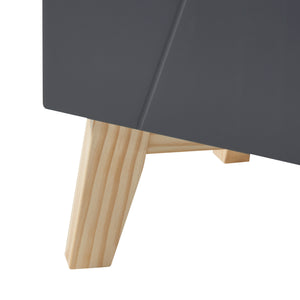 Badkamerkast Overath kolomkast 160x30x30 cm grijs en houtkleurig [en.casa]