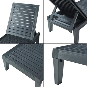 Ligbed Ateleta 172x58x73,5 cm zwart gestructureerd casa.pro