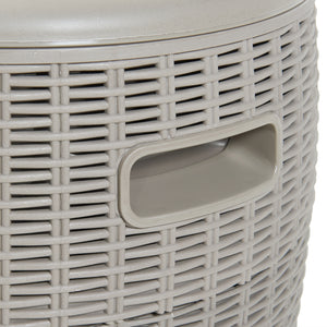 Tuinbox Avetrana koelbox rond 44xØ40 cm lichtbruin casa.pro
