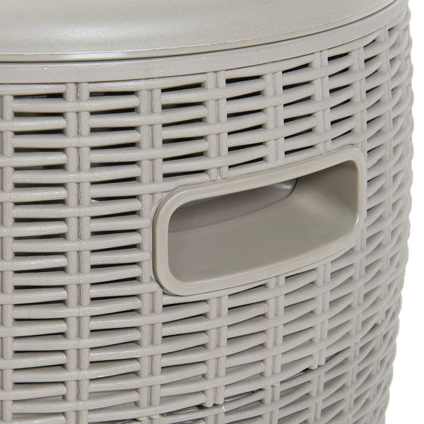 Tuinbox Avetrana koelbox rond 44xØ40 cm lichtbruin casa.pro