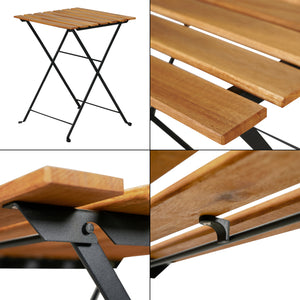 Bistroset Bovino 3-delig tuintafel met 2 tuinstoelen zwart en naturel casa.pro