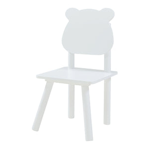 Kindertafel met 2 kinderstoelen Panjang wit [en.casa]