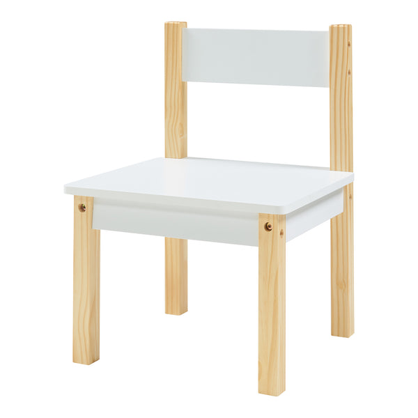 Kindertafel met 2 kinderstoelen Smedjebacken naturel wit en zwart [en.casa]