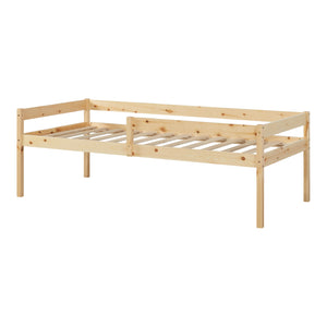 Kinderbed Sonkajärvi met onderschuifbed en matras 90x200 cm naturel [en.casa]