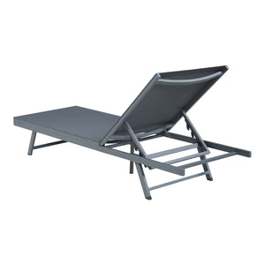 Ligbed Baragiano met tuintafel 2-delig set antraciet en donkergrijs casa.pro