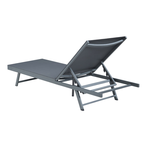 Ligbed Baragiano met tuintafel 2-delig set antraciet en donkergrijs casa.pro
