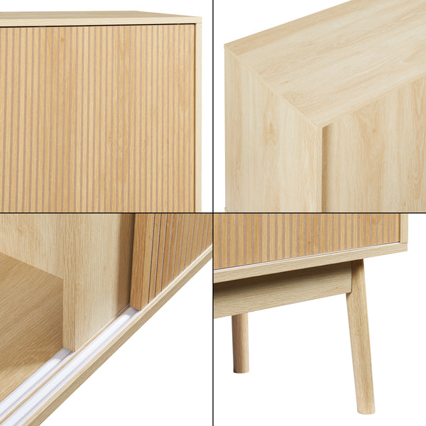 Commode Landskrona dressoir 90x115x40 cm eikenkleurig [en.casa]