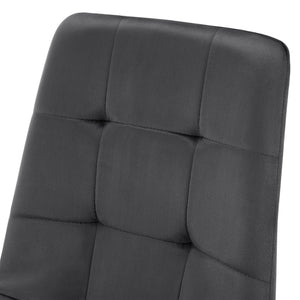 Eetkamerstoel Lexnitz 89x44x54 cm set van 4 donkergrijs en zwart [en.casa]