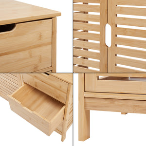 Wastafelonderkast Boksereys bamboe naturel 60x100x35 cm [en.casa]