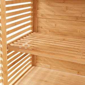 Badkamerkast Raurgela bamboe 180x80x40 cm naturel [en.casa]