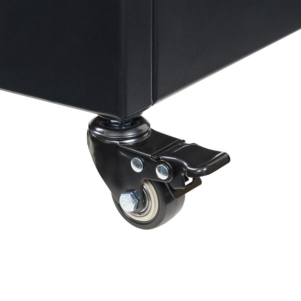 Scheidingswand Surnskoki met plantenbak 190x82x38 cm zwart casa.pro