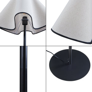 Staande lamp Ashton vloerlamp 153 cm zwart en wit E27 lux.pro
