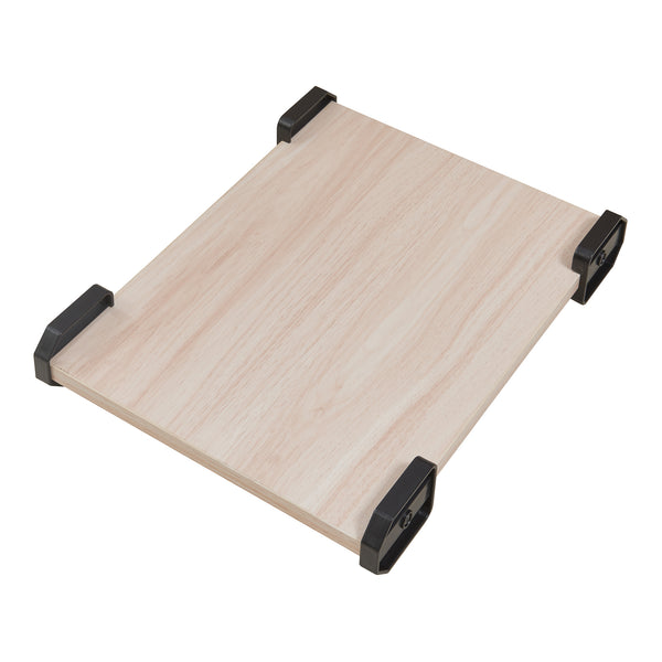 Bureau Tarielarg L-vorm met pc-standaard 158x120x75 cm wit en eikenkleurig [en.casa]