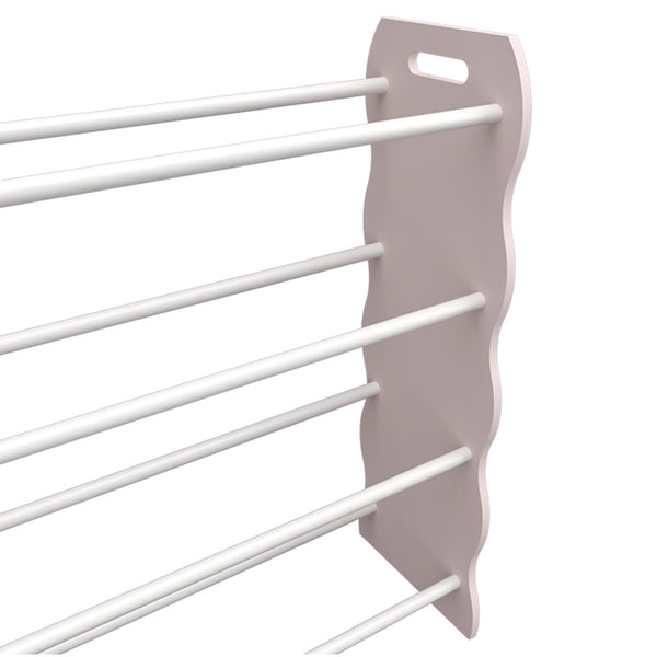 Kinderkast Vestnes met 12 boxen 78x86x27 cm roze en wit [en.casa]