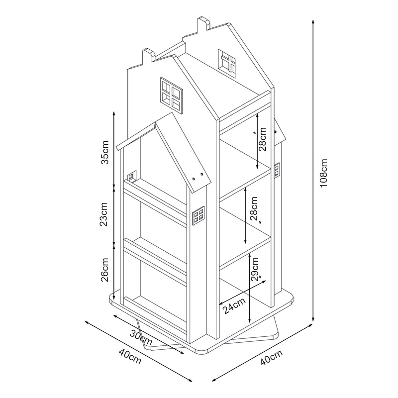 Maatschets Kinderkast Vipsali 108x40x40 cm [en.casa]