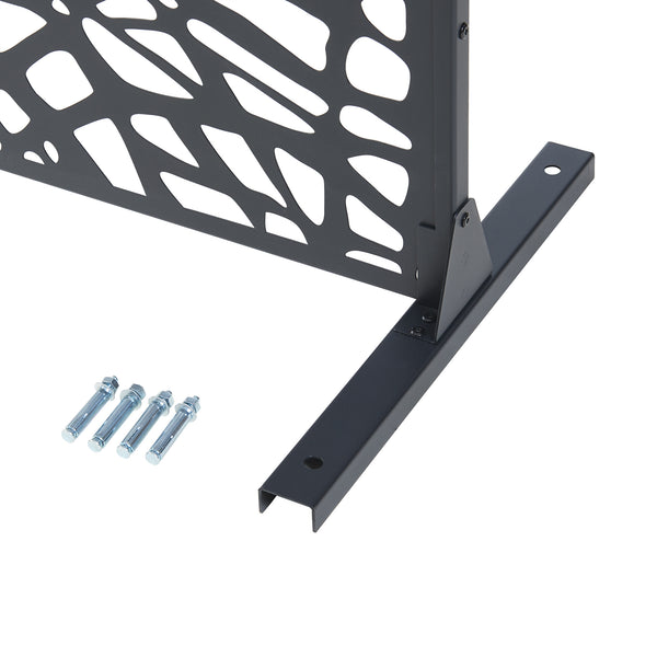 Scheidingswand Poskind zwart 200x100x50 cm casa.pro