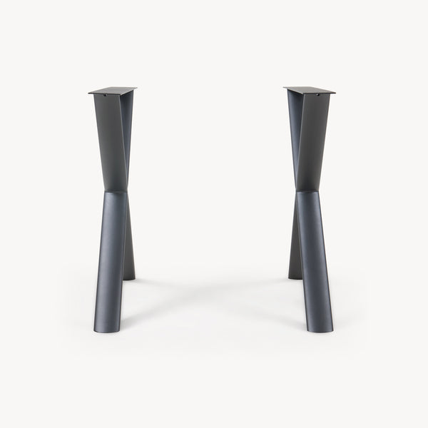 Tafelonderstel set van 2 Klixjö X vorm 72x70 cm zwart [en.casa]