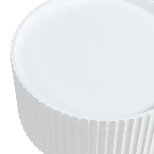 Bijzettafel Bongard 48x38 cm wit en naturel [en.casa]