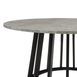 Salontafel Buzzard rond Ø90x45 cm betonkleurig en naturel [en.casa]