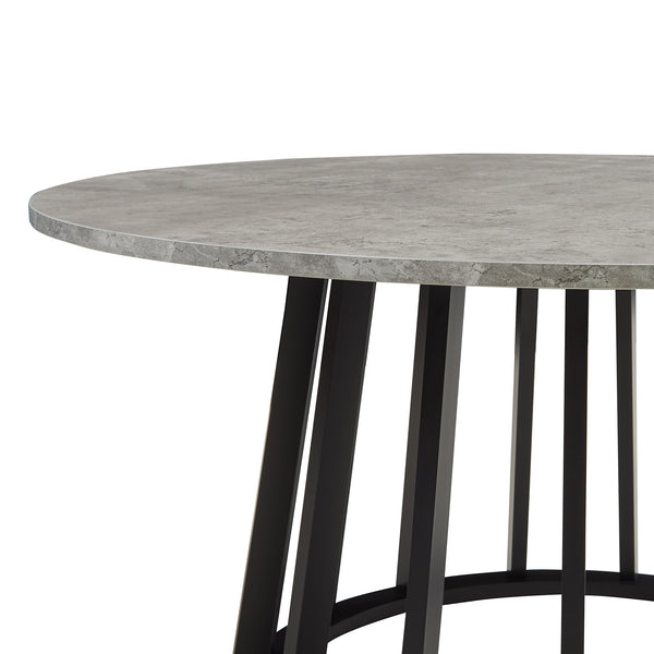 Salontafel Buzzard rond Ø90x45 cm betonkleurig en naturel [en.casa]