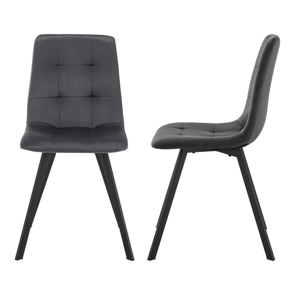 Eetkamerset Fitjar Ø100 cm met stoelen Lexnitz 5-delig [en.casa]
