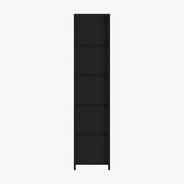 Vitrinekast Ostersund 174x40x35 cm zwart [en.casa]