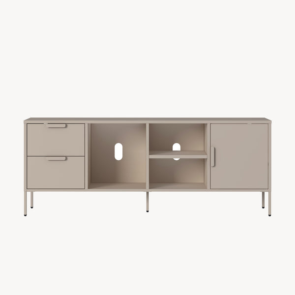 TV meubel Kliri met lades en deur 150x35x58 cm camel [en.casa] 