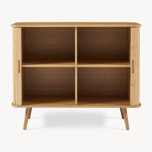 Sideboard Nordkapp dressoir met schuifdeuren 100x40x80 cm naturel [en.casa]