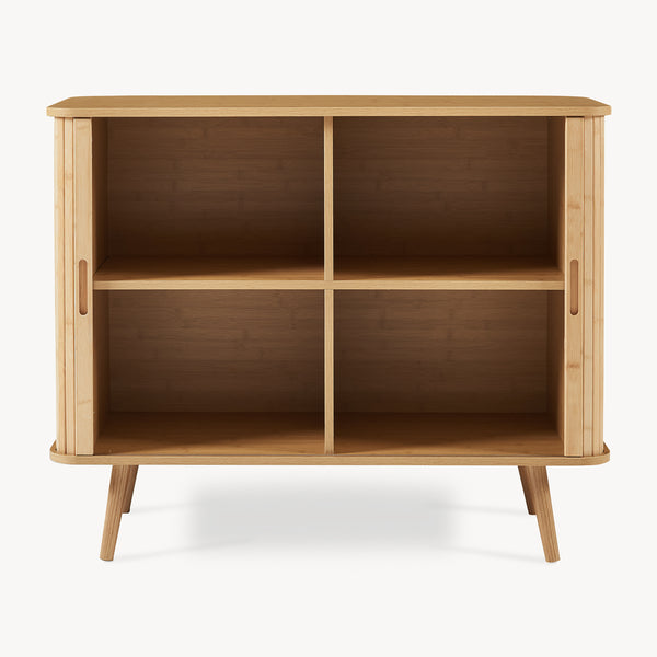 Sideboard Nordkapp dressoir met schuifdeuren 100x40x80 cm naturel [en.casa]