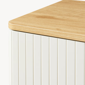 Commode Ferrersp 80x80x40 cm eikenkleurig havermout en naturel [en.casa]